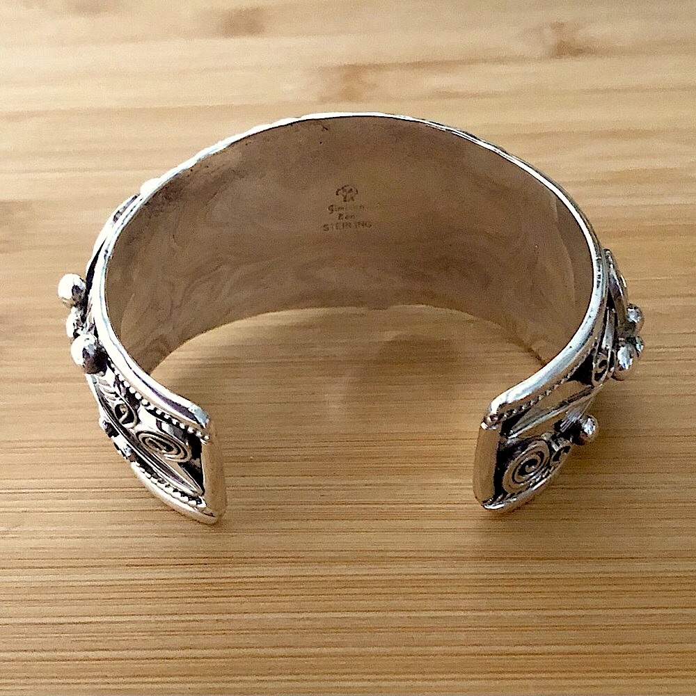 $318 Navajo Signed Running Bear Estate Cuff 77.58gr. Jimison Ben STERLING - Picture 9 of 10